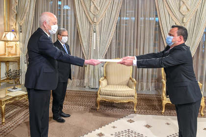 Посланикът ни в Тунис Веселин Дянков връчи акредитивните си писма на президента Каис Саид 